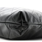 Shiny Calfskin Quilted Small Chanel 22 Black