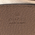 GG Supreme Monogram Textured Dollar Calfskin Web Small Ophidia GG Handbag Beige Ebony New Acero