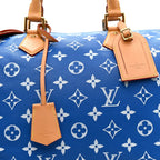 Calfskin Monogram Speedy P9 Bandouliere 40 Blue