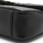 Lambskin Matelasse Medium GG Marmont Shoulder Bag Black