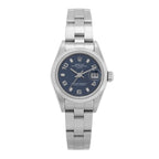 Stainless Steel 26mm Oyster Perpetual Date Watch Blue 79160