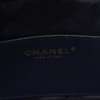 Shiny Calfskin Quilted Mini Chanel 22 Navy Blue