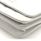 Lambskin Quilted Mini Pearl Wallet On Chain WOC White