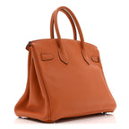 Taurillon Clemence Birkin 30 Orange