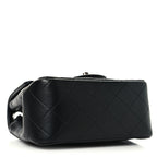 Lambskin Quilted Mini Square Flap Black
