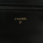 Lambskin Quilted Chanel 19 Wallet On Chain WOC Black