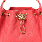 Caviar Quilted Mini Chanel 25 Handbag Coral