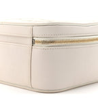Caviar Quilted Large CC Filigree Vanity Case White