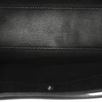 Polished Saddle Calfskin Small Alexia Bag Black