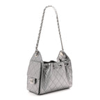 Metallic Caviar Quilted Mini Chanel 25 Handbag Anthracite
