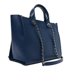 Caviar Small Studded Deauville Tote Navy
