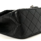 Aged Calfskin Quilted 2.55 Reissue 225 Flap Black