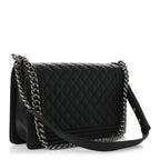 Caviar Quilted New Medium Boy Flap Black