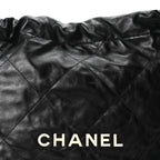 Calfskin Quilted Small Chanel 22 Black