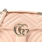 Lambskin Matelasse Small GG Marmont Shoulder Bag Millenial Pink