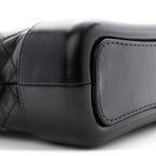 Aged Calfskin Quilted Small Gabrielle Hobo Black
