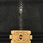 Galuchat Stingray Small Boy Flap Black