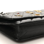 Aged Calfskin Lucky Charms 2.55 Reissue Wallet on Chain WOC Black