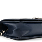 Caviar Chevron Quilted Medium Boy Flap Navy