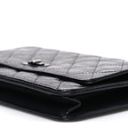 Glazed Aged Calfskin Reissue Wallet On Chain WOC So Black