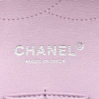 Lambskin Quilted Jumbo Double Flap Light Purple