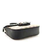 GG Supreme Monogram Horsebit 1955 Soft Small Shoulder Bag Beige Black
