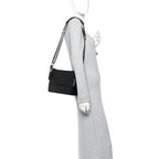 Aged Calfskin Quilted New Medium Gabrielle Hobo Black