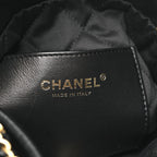 Shiny Calfskin Quilted Mini Chanel 22 Black