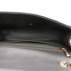 Lambskin Quilted Mini Rectangular Flap Dark Grey