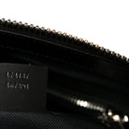 GG Supreme Monogram Appia Calfskin Web Flat Messenger Bag Black Grey