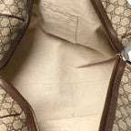 GG Supreme Monogram Textured Dollar Calfskin Web Medium Ophidia Carry-On Duffle Bag Beige Ebony New Acero