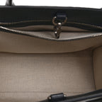GG Supreme Monogram Textured Dollar Calfskin Small Retro Interlocking G Tote Bag Beige Blue