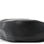 Calfskin Web Stripe Medium Dionysus Hobo Black
