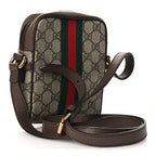 GG Supreme Monogram Web Mini Ophidia Messenger Brown