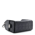 Metallic Caviar Quilted Mini Chanel 25 Handbag Dark Blue