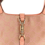 Metallic Monogram Lizard Jackie O Hobo Pink