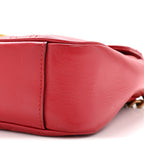 Calfskin Matelasse Small GG Marmont Shoulder Bag Hibiscus Red