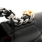 Lambskin Quilted Chanel 19 Wallet On Chain WOC Black
