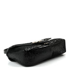 Sequin Matelasse Small GG Marmont Shoulder Bag Black