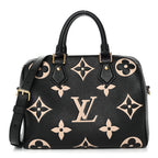 Empreinte Monogram Giant Speedy Bandouliere 25 Black Beige