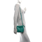 Mellow Nappa Lambskin Jade Mini Flamenco Knot Clutch Emerald Green